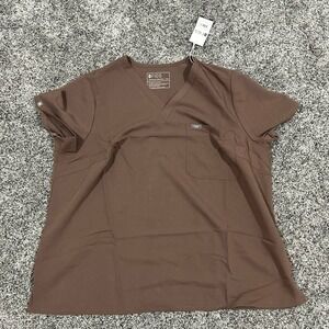 FIGS Catarina One-Pocket Scrub Top Smokey Taupe - 6XL